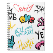 Carnet graffiti de rue Abstrait lettrage éléments avec g (Devant)