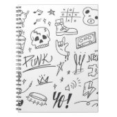 Carnet Graffiti Doodles : Punk Music Scribble (Devant)