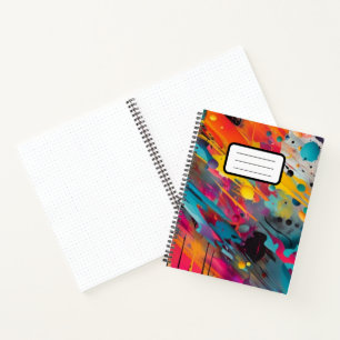 Carnet Graffiti éclaboussé de chaos vif