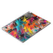 Carnet Graffiti éclaboussé de chaos vif (Côté gauche)