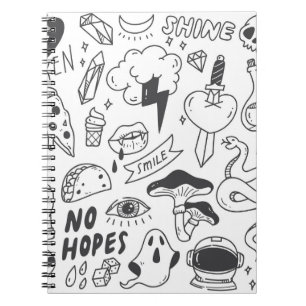 Carnet Graffiti mignon : Doodle Art Set.