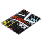 Carnet Graffiti noir et multicolore (Côté gauche)