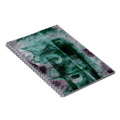 Carnet Graffiti peint Grunge | Moody Plum Purple Green (Côté Droit)