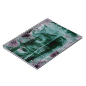 Carnet Graffiti peint Grunge | Moody Plum Purple Green (Côté gauche)