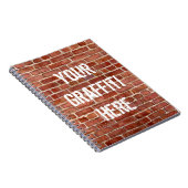 Carnet Graffiti personnalisé par mur de briques (Côté Droit)