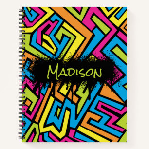 Carnet Graffiti Street Art Sketchbook en néon coloré