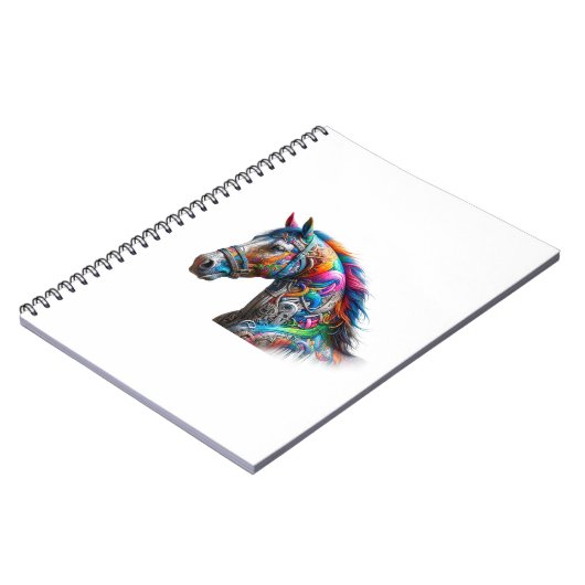 Carnet Grafity cheval coloré (Côté gauche)