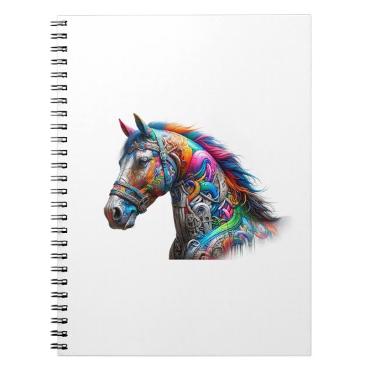 Carnet Grafity cheval coloré (Devant)