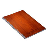 Carnet Grain de bois avec nom (Côté Droit)