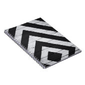 Carnet Grain de bois peint noir et blanc (Côté Droit)