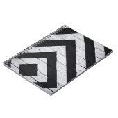 Carnet Grain de bois peint noir et blanc (Côté gauche)