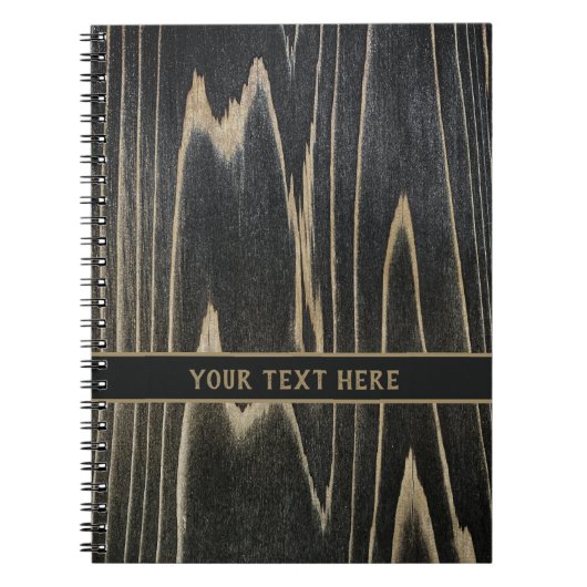 Carnet Grain de bois séculaire - Personnalisable (Devant)
