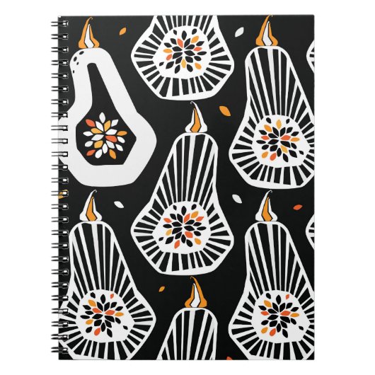 Carnet Graines Citrouilles stylisées : Conception transpa (Devant)