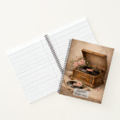 Carnet Gramophone Vintage avec Roses (Intérieur)