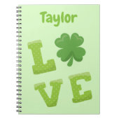 Carnet Grand Amour Vert Saint Patrick Thème (Devant)