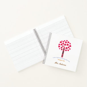 Carnet Grand arbre à crayons / Remerciement aux enseignan