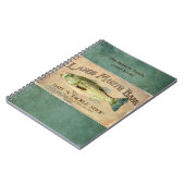 Carnet Grand bleu de décor de cabine de lac bass Fishing (Côté gauche)