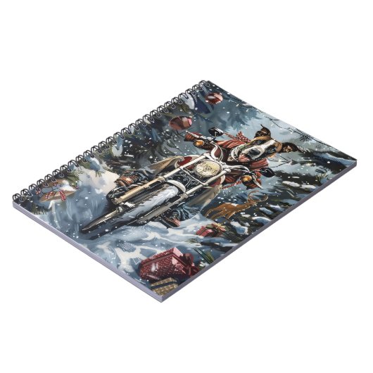 Carnet Grand chien Danse équitation moto Noël (Côté gauche)