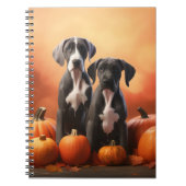 Carnet Grand Chiot Danse Automne Délice Citrouille (Devant)