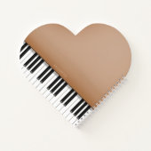 Carnet Grand Coeur Piano Brown (Dos)