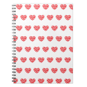 Carnet Grand coeur rouge avec peu de coeur