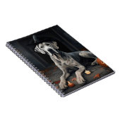 Carnet Grand Dane Citrouille Halloween flip d'effroi (Côté Droit)