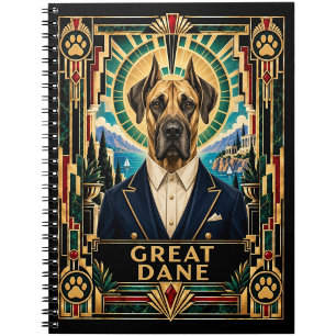 Carnet Grand Danois, Chien Art Déco