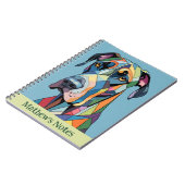 Carnet Grand Danois Cubiste Coloré (Côté gauche)