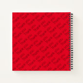 Carnet GRAND ENSEIGNANT SERVANT DE COEUR Merci ROUGE (Dos)