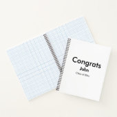 Carnet grand garçon ajouter nom félicitations date année (Intérieur)
