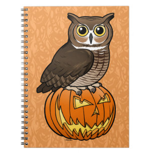 Carnet Grand hibou à cornes de Halloween
