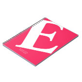 Carnet Grand initial | Typographie moderne | Rose (Côté gauche)