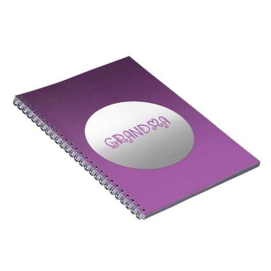 Carnet Grand-mère pourpre et argent (Côté Droit)
