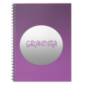 Carnet Grand-mère pourpre et argent (Devant)