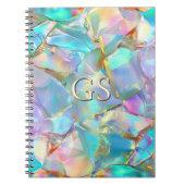 Carnet Grand monogramme ou nom sur Opal (Devant)