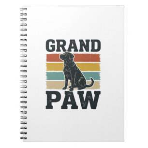 Carnet Grand Paw Vintage Chien Grand-père Conception de T
