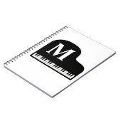 Carnet Grand Piano Monogram Pianiste Personnaliser (Côté gauche)