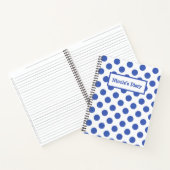 Carnet Grand point bleu Polka moderne (Intérieur)