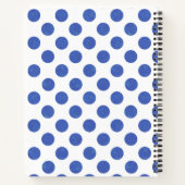 Carnet Grand point bleu Polka moderne (Dos)
