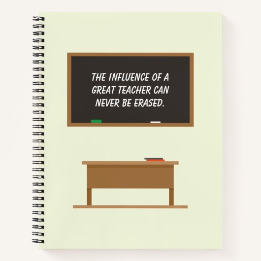 Carnet Grand professeur Inspiration Citation Tableau de b (Devant)