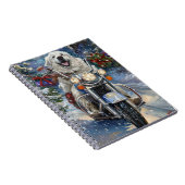 Carnet Grand Pyrénées Chien équitation Moto Noël (Côté Droit)