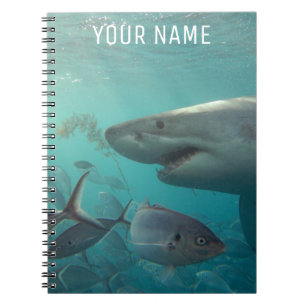 Carnet Grand requin blanc Portrait sous-marin Personnalis