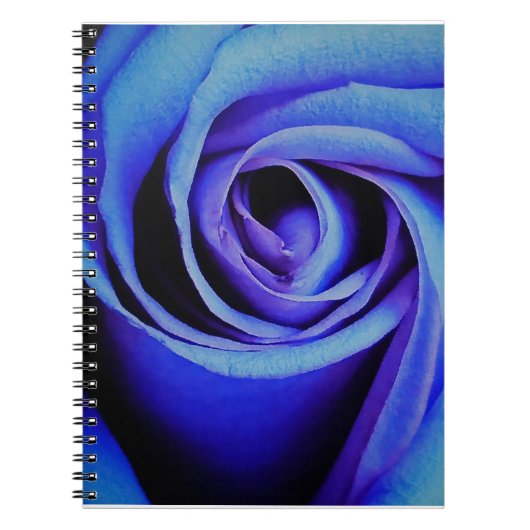Carnet Grand Rose bleu (Devant)
