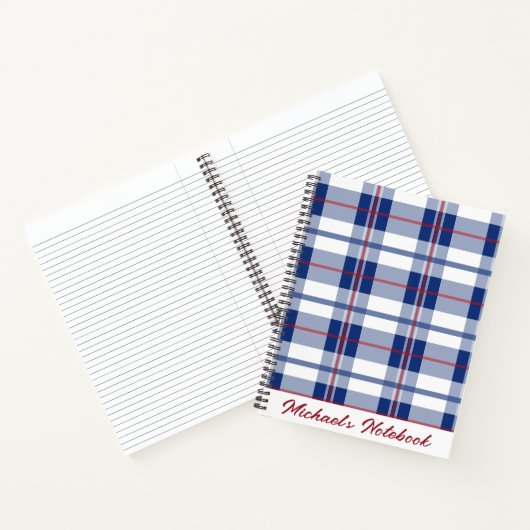 Carnet Grand, rouge, blanc et bleu (Intérieur)