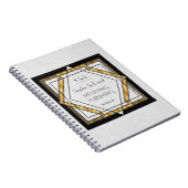 Carnet Grand Wedding planner Gatsby Gold White Art Déco (Côté Droit)