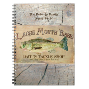 Carnet Grande bouche Lakeside bas pêchant le bois de