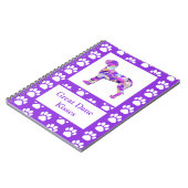 Carnet Grande Dane Chien Silhouette Paw Purple PY&B (Côté gauche)