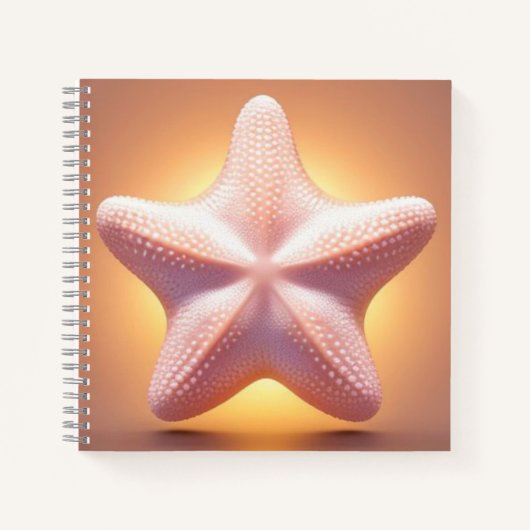 Carnet Grande étoile de mer rose (Devant)