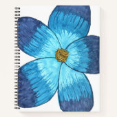 Carnet Grande Fleur Bleue (Devant)