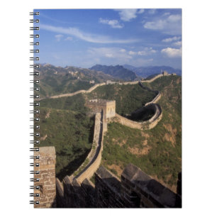Carnet Grande Muraille serpentant à travers la montagne,